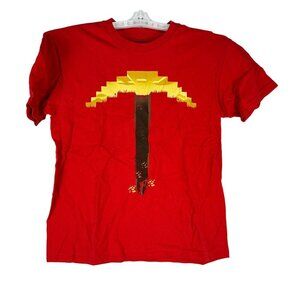 Mojang Minecraft Youth Boys Short Sleeved T-Shirt Size M Red